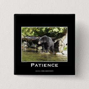 Badge Carré 5 Cm Ours de la faune Amoureux des animaux Design