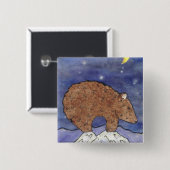 Badge Carré 5 Cm Ours de minuit (Devant & derrière)