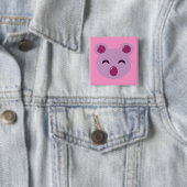 Badge Carré 5 Cm Ours Koala mou (En situation)