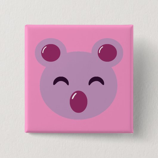 Badge Carré 5 Cm Ours Koala mou (Devant)