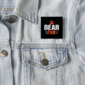 Badge Carré 5 Cm Ours - Paw Ours (En situation)