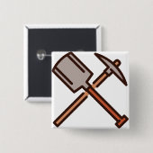 Badge Carré 5 Cm outils (Devant & derrière)