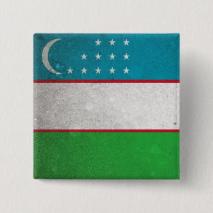 Badge Carré 5 Cm Ouzbékistan