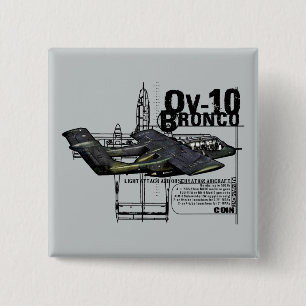 Badge Carré 5 Cm OV-10 Bronco