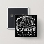 Badge Carré 5 Cm P-40 Warhawk (Devant & derrière)