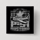 Badge Carré 5 Cm P-51 Mustang (Devant)