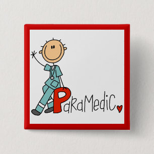 Badge Carré 5 Cm P est pour ambulancier