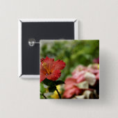 Badge Carré 5 Cm Pacifique Sud, Polynésie française, Société 2 (Devant & derrière)