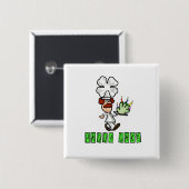 Badge Carré 5 Cm Paddy Cake St. Patricks Day Buttons (Devant & derrière)