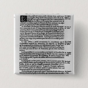 Badge Carré 5 Cm Page de texte de 'La Gazette