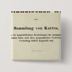 Badge Carré 5 Cm Page de titre Dr Heinrich Berghaus