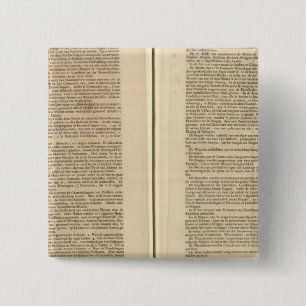 Badge Carré 5 Cm Page Texte Nouveau Monde Atlas 2