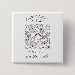 Badge Carré 5 Cm Pain Baker