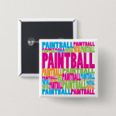 Badge Carré 5 Cm Paintball coloré (Devant & derrière)