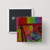 Badge Carré 5 Cm Paix (Devant & derrière)