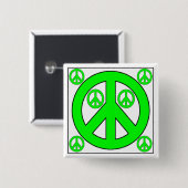 Badge Carré 5 Cm paix (Devant & derrière)