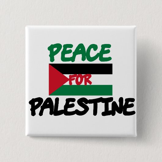 Badge Carré 5 Cm Paix pour la Palestine (Devant)