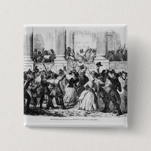 Badge Carré 5 Cm Palais des princes de la Prusse à Berlin (Devant)