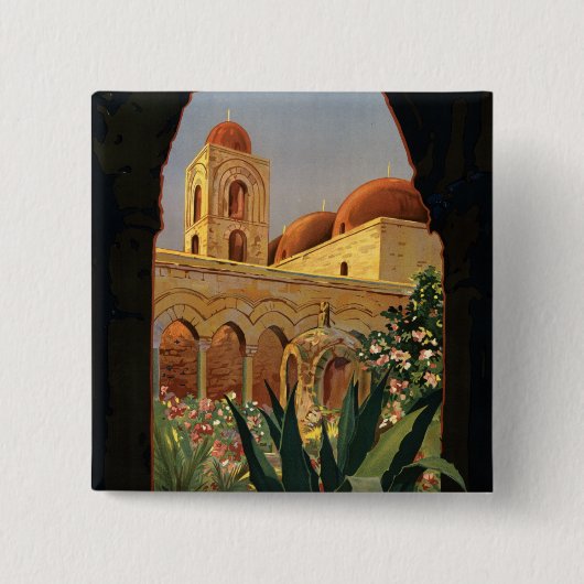 Badge Carré 5 Cm Palerme (Devant)