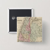Badge Carré 5 Cm Palestine, Jérusalem (Devant & derrière)