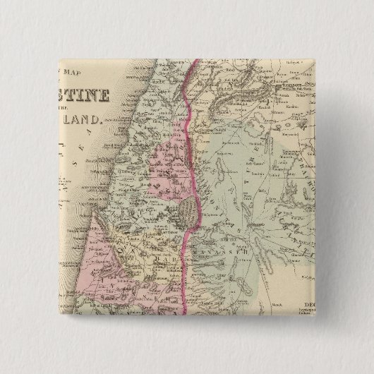 Badge Carré 5 Cm Palestine, Jérusalem (Devant)