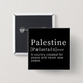 Badge Carré 5 Cm Palestine Signification design Palestine Définitio (Devant & derrière)