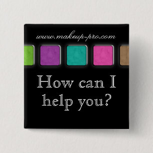 Badge Carré 5 Cm Palette nommée de broche de bouton d'étiquette d