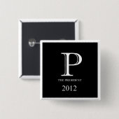 Badge Carré 5 Cm Palin pour le président (Devant & derrière)