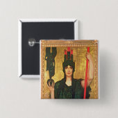 Badge Carré 5 Cm Pallas Athéna (Devant & derrière)