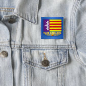 Badge Carré 5 Cm Palma de Majorque (En situation)
