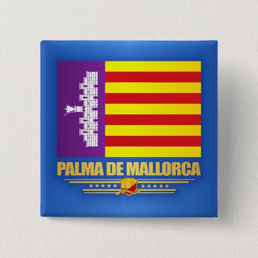 Badge Carré 5 Cm Palma de Majorque (Devant)