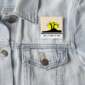 Badge Carré 5 Cm Palmiers (En situation)