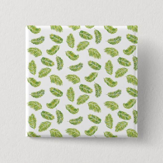 Badge Carré 5 Cm Palmiers tropicaux (Devant)