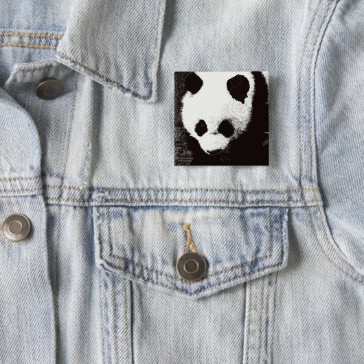 Badge Carré 5 Cm Panda (En situation)