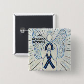 Badge Carré 5 Cm Paniers à ruban pour la sensibilisation des partis (Devant & derrière)