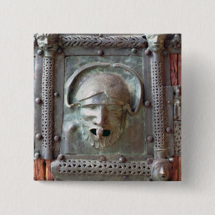 Badge Carré 5 Cm Panneau de gargouille de la porte gauche du