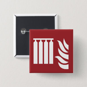 Badge Carré 5 Cm Panneau de sécurité de la batterie d'extinction d'