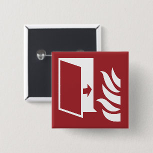 Badge Carré 5 Cm Panneau de sécurité de la porte de protection cont