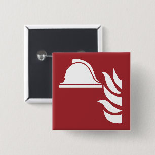 Badge Carré 5 Cm Panneau de sécurité du casque de lutte contre l'in