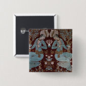 Badge Carré 5 Cm Panneau de style d'Isphahan, Persan, XVIIème (Devant & derrière)