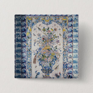 Badge Carré 5 Cm Panneau de tuile de Delft de la salle de bains