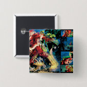 Badge Carré 5 Cm Panneau instantané et vert de lanterne (Devant & derrière)