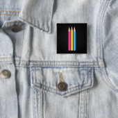 Badge Carré 5 Cm Pansexualité orgueil crayons Bouton (En situation)
