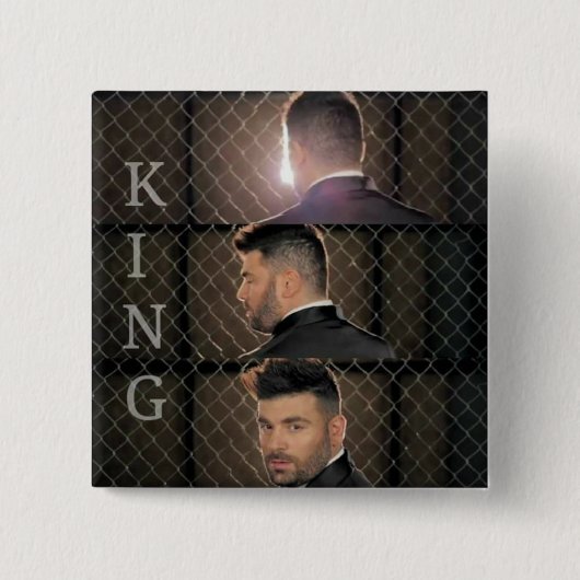 BADGE CARRÉ 5 CM PANTELIS PANTELIDIS PANNEAU RETOUR (Devant)