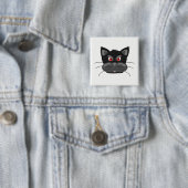 Badge Carré 5 Cm Panthère (En situation)