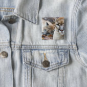 Badge Carré 5 Cm Panthère de Floride (En situation)