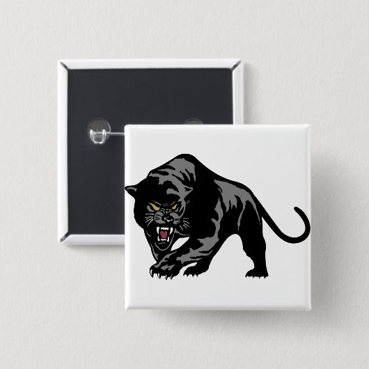 Badge Carré 5 Cm Panthère noire (Devant & derrière)