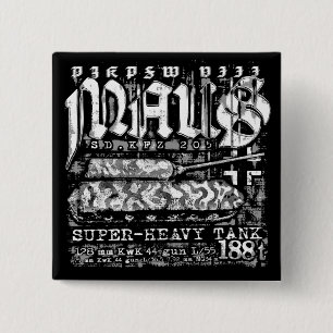 Badge Carré 5 Cm Panzer VIII Maus