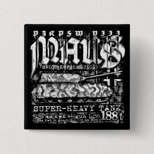 Badge Carré 5 Cm Panzer VIII Maus (Devant)