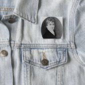 Badge Carré 5 Cm Paon d'amour de Thomas (En situation)